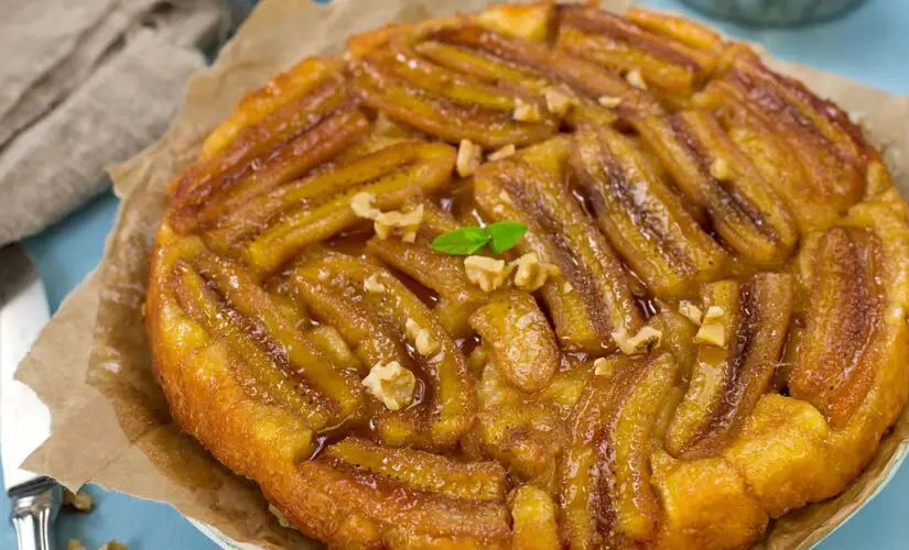 Bolo de Banana Caramelizada