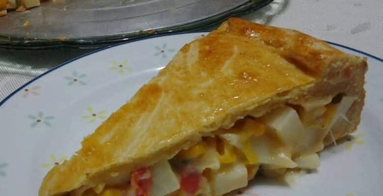 Torta de Palmito com Massa de refrigerante uma criação inovadora