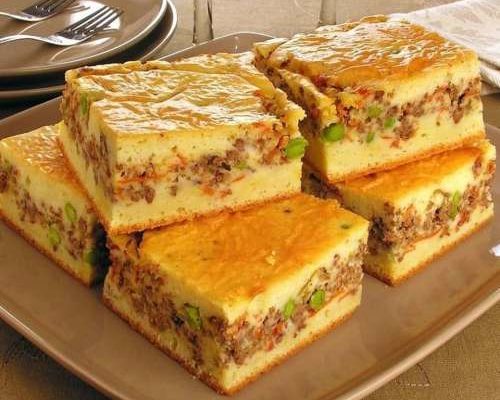 Torta de Carne Moída com Massa de Creme de Leite Receita Deliciosa e Prática