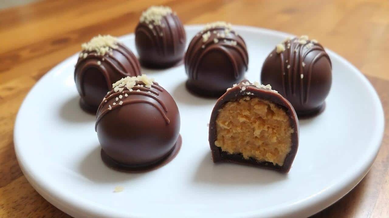 Bombom de Chocolate ao Leite com Recheio de Creme de Amendoim