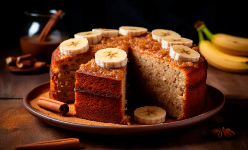 Bolo Fit de Banana para Café da Manhã ou Lanche Saudável