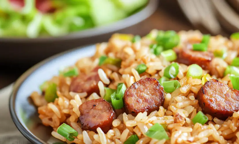 Arroz com Linguiça Simples e Saboroso em 35 Minutos!