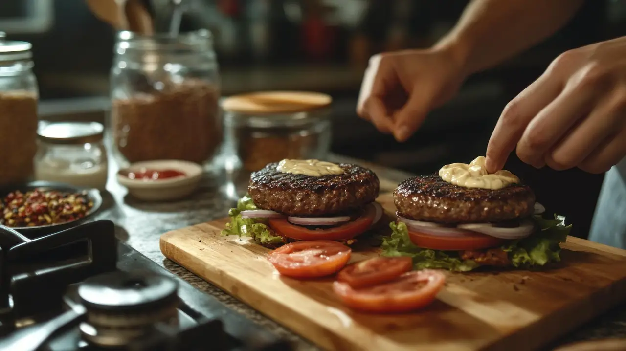 Hambúrguer Caseiro Fácil com Carne Moída e Queijo!