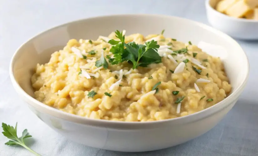 Risoto cremoso versátil e perfeito para jantares especiais ou do dia a dia