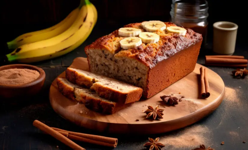 Bolo de banana com aveia 3 ingredientes que lembra o café da tarde da infância