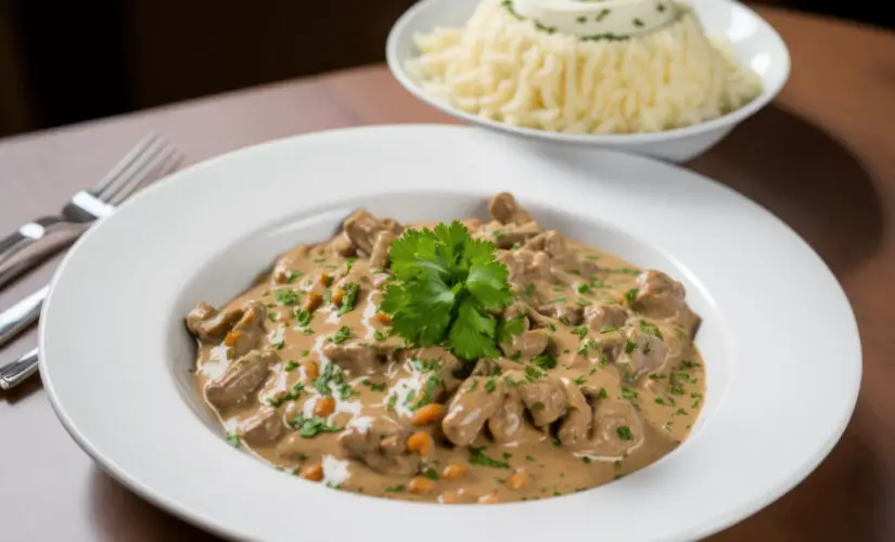 Estrogonofe de carne sem creme de leite saboroso, cremoso e surpreendente