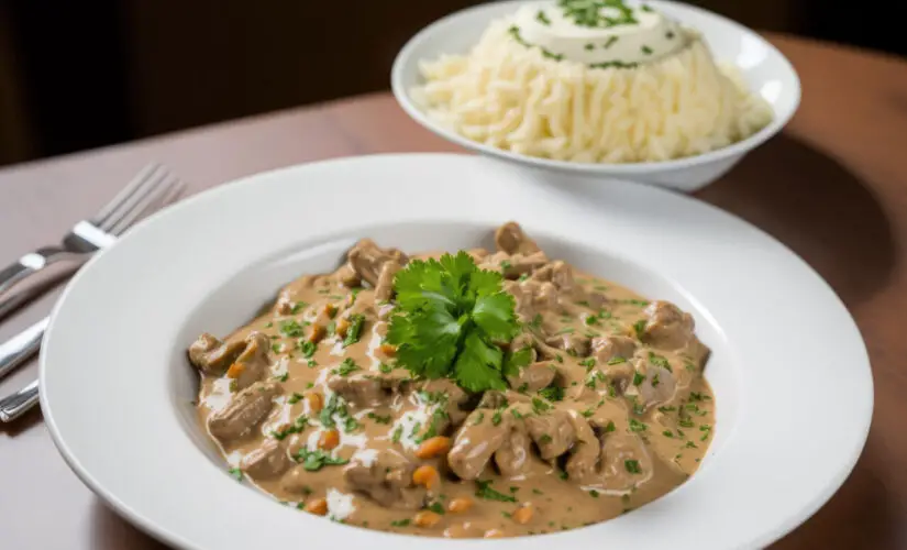 Estrogonofe de carne sem creme de leite saboroso, cremoso e surpreendente