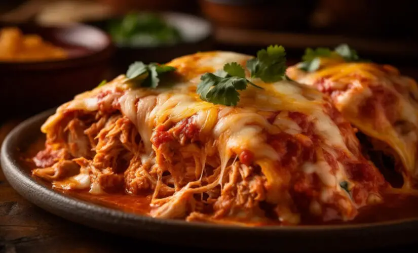 Frango a parmegiana suculento com queijo gratinado igual ao de restaurante
