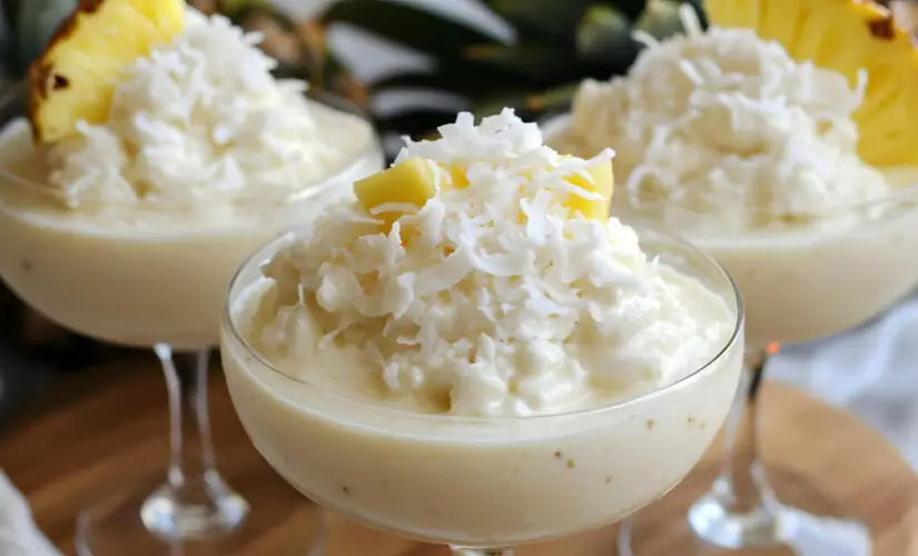 Mousse de coco cremoso que derrete na boca e traz o sabor doce das lembranças