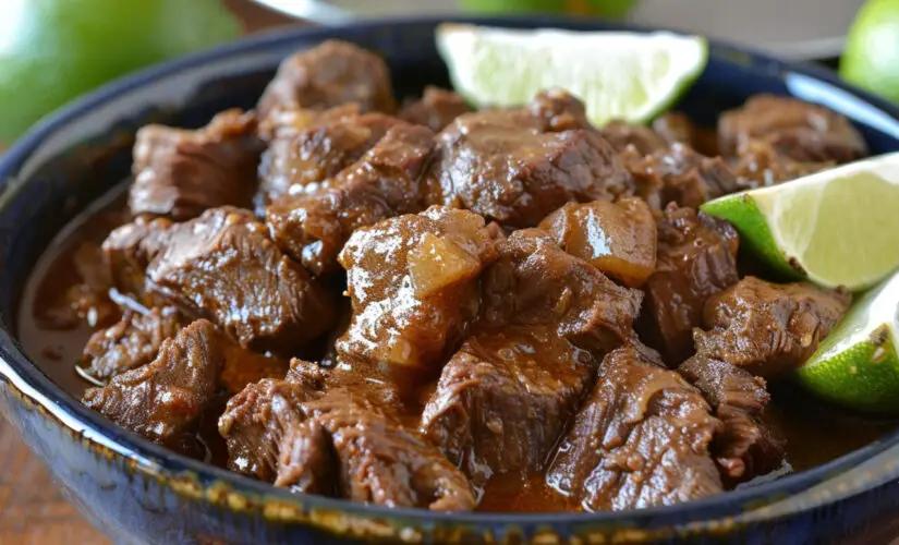 Carne ao molho madeira suculenta, encorpada e com sabor de restaurante
