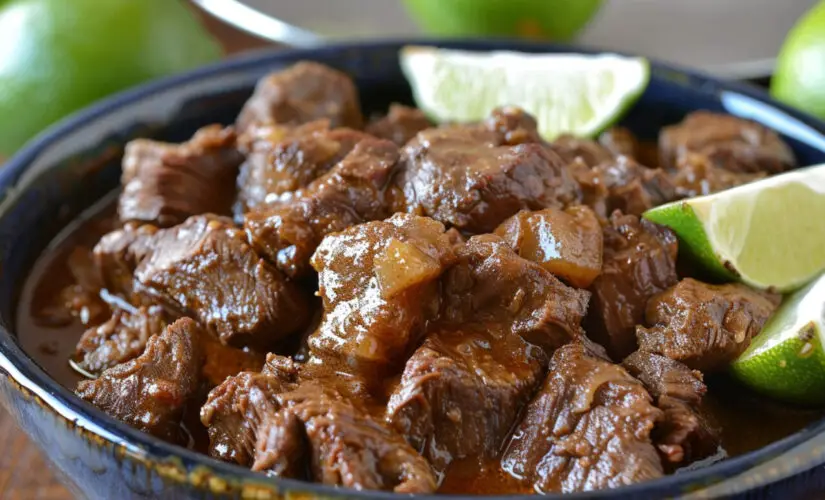 Carne ao molho madeira suculenta, encorpada e com sabor de restaurante