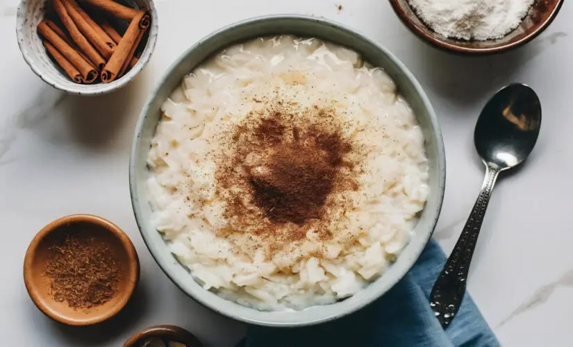 Arroz doce tradicional da vovó que aquece o coração