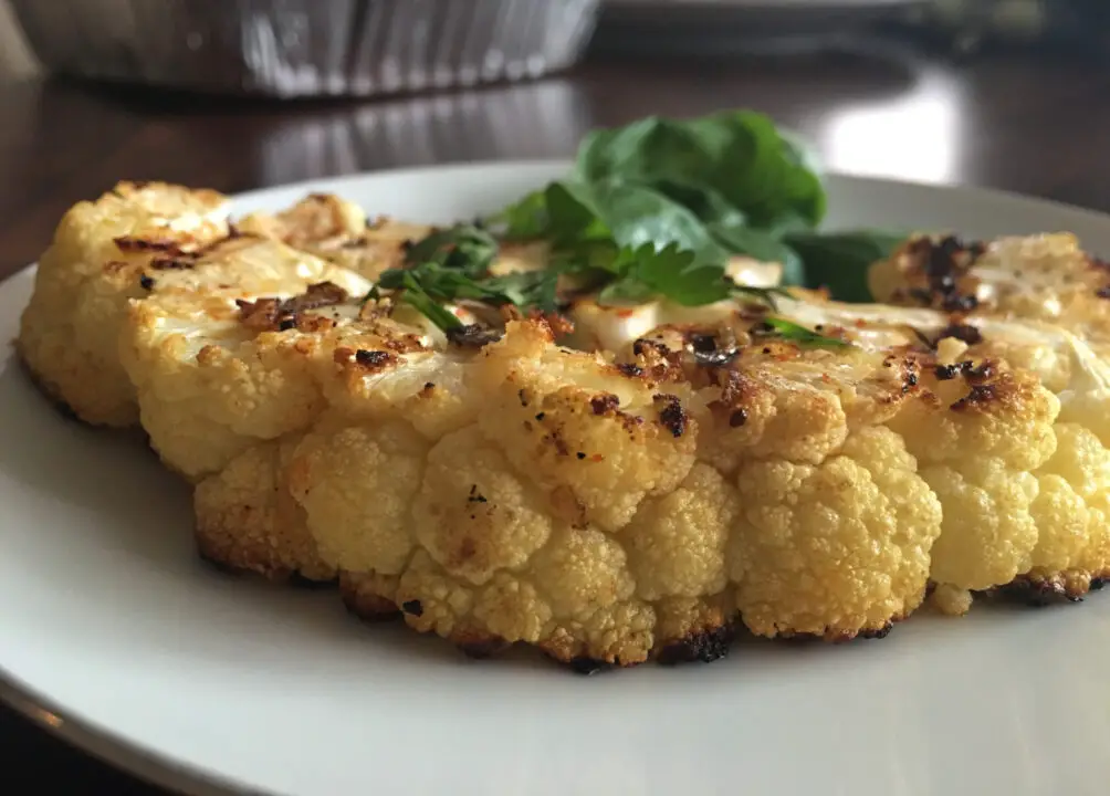 Couve-Flor Empanada crocante dourada e perfeita como acompanhamento