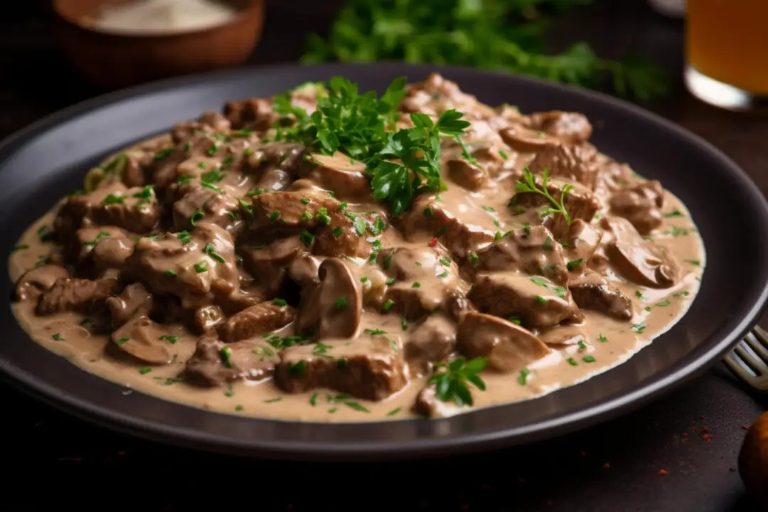 Estrogonofe de carne sem creme de leite saboroso, cremoso e surpreendente
