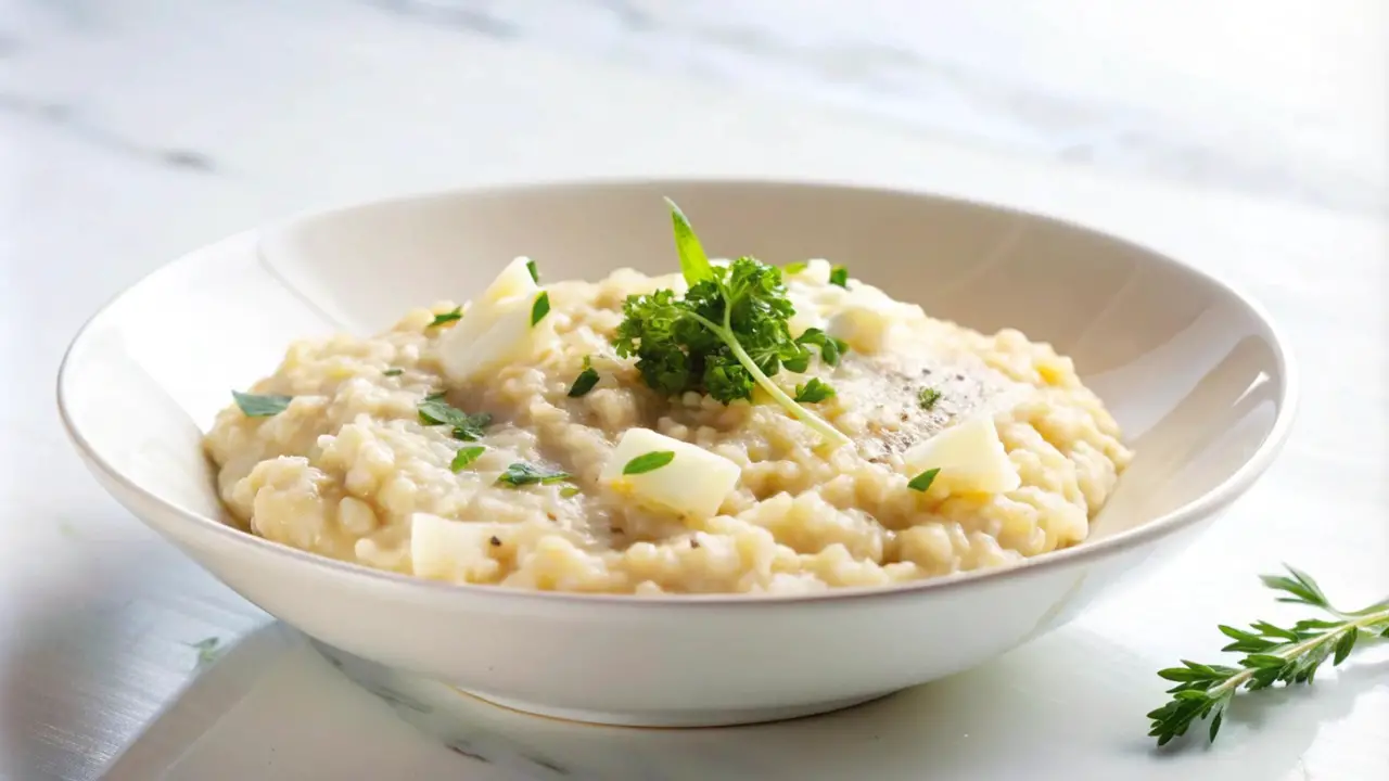 Risoto cremoso versátil e perfeito para jantares especiais ou do dia a dia