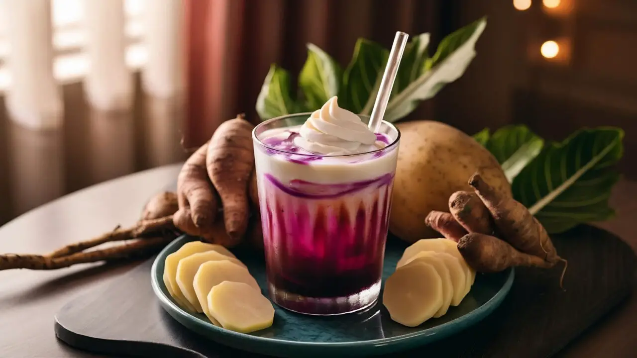 Suco de inhame com sabor de saúde e lembrança da roça