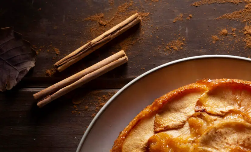 Bolo de maçã fofinho, úmido e perfumado com canela e sabor de casa de vó