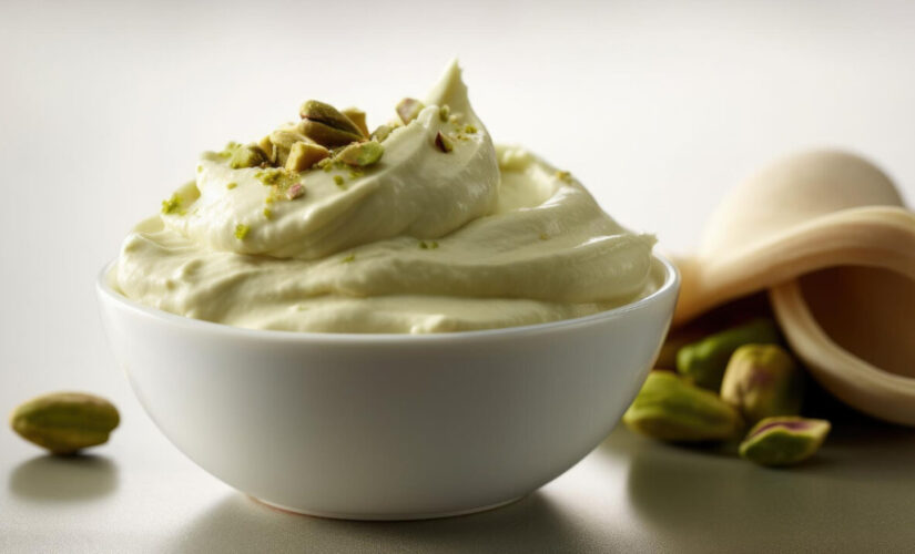 Creme de pistache cremoso, aveludado e irresistível perfeito para recheios, sobremesas e doces finos