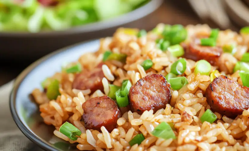 Arroz com linguiça uma receita prática saborosa e perfeita para o dia a dia