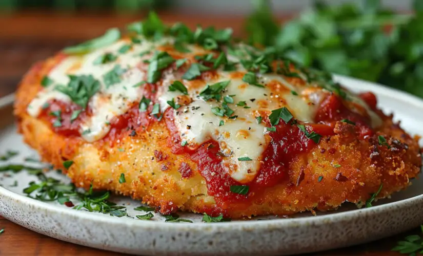 Frango à Parmegiana com Sabor de Almoço de Domingo e Reunião em Família