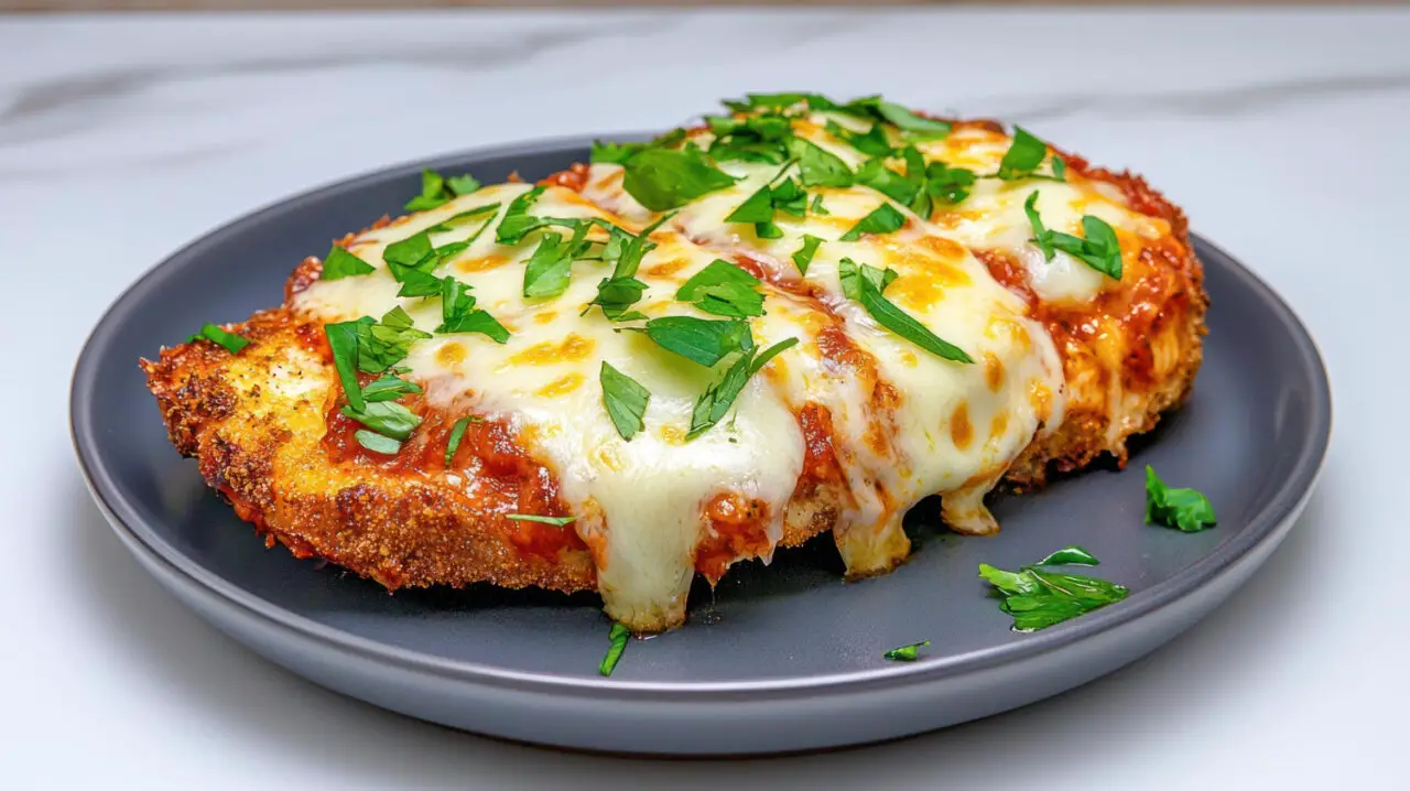 Frango à Parmegiana com Sabor de Almoço de Domingo e Reunião em Família