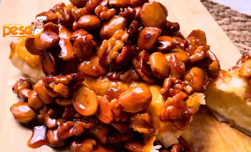 Queijo Brie na Massa Folhada com Castanhas e Mel Receita Perfeita para Receber Amigos