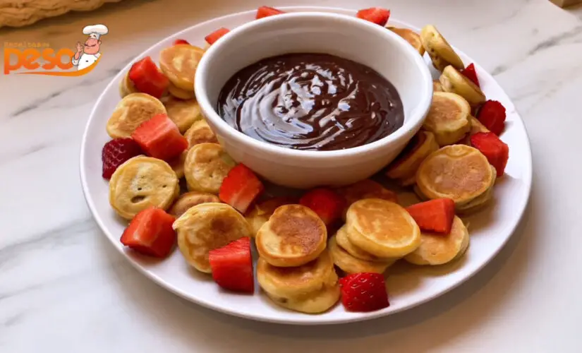 Mini Panquecas de Banana com Chocolate e Morango Receita que Transforma o Café da Manhã em Festa