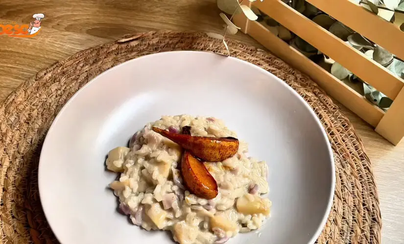 Risoto de Pera com Gorgonzola cremosidade e sabor marcante em uma receita sofisticada