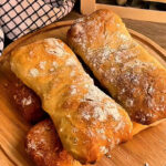 Pão Ciabatta Caseiro crocância por fora, maciez por dentro e sabor de padaria italiana