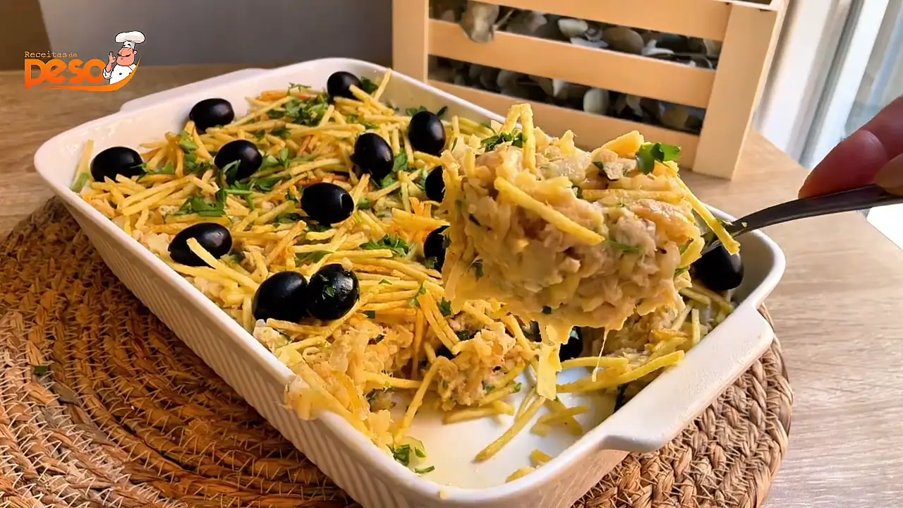 Frango à Brás português com toque brasileiro cremosidade, sabor e praticidade em cada garfada