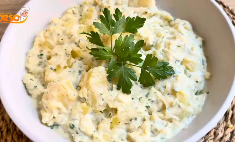 Maionese de Batata Cremosa com Iogurte Receita Saudável e Cheia de Afeto