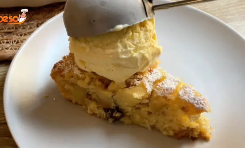 Tortinha de Maçã Caseira com Massa Fofinha Receita de Afeto para Servir com Sorvete
